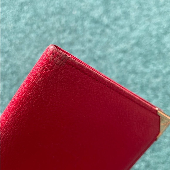 Yves Saint Laurent Vibrant Red Leather Card Holder - Picture 5 of 6